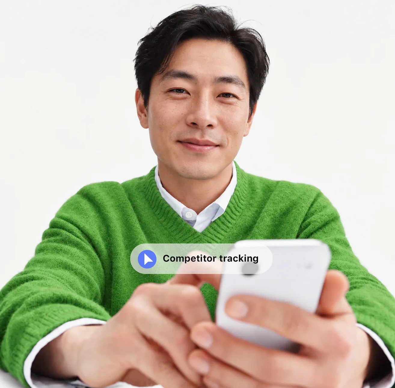A seller watching competitor tracking on a laptop